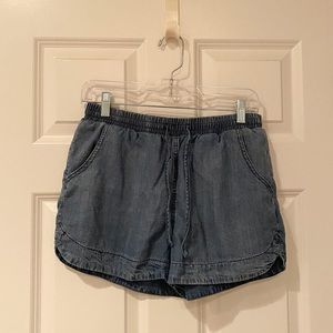 Pull-On Denim Shorts